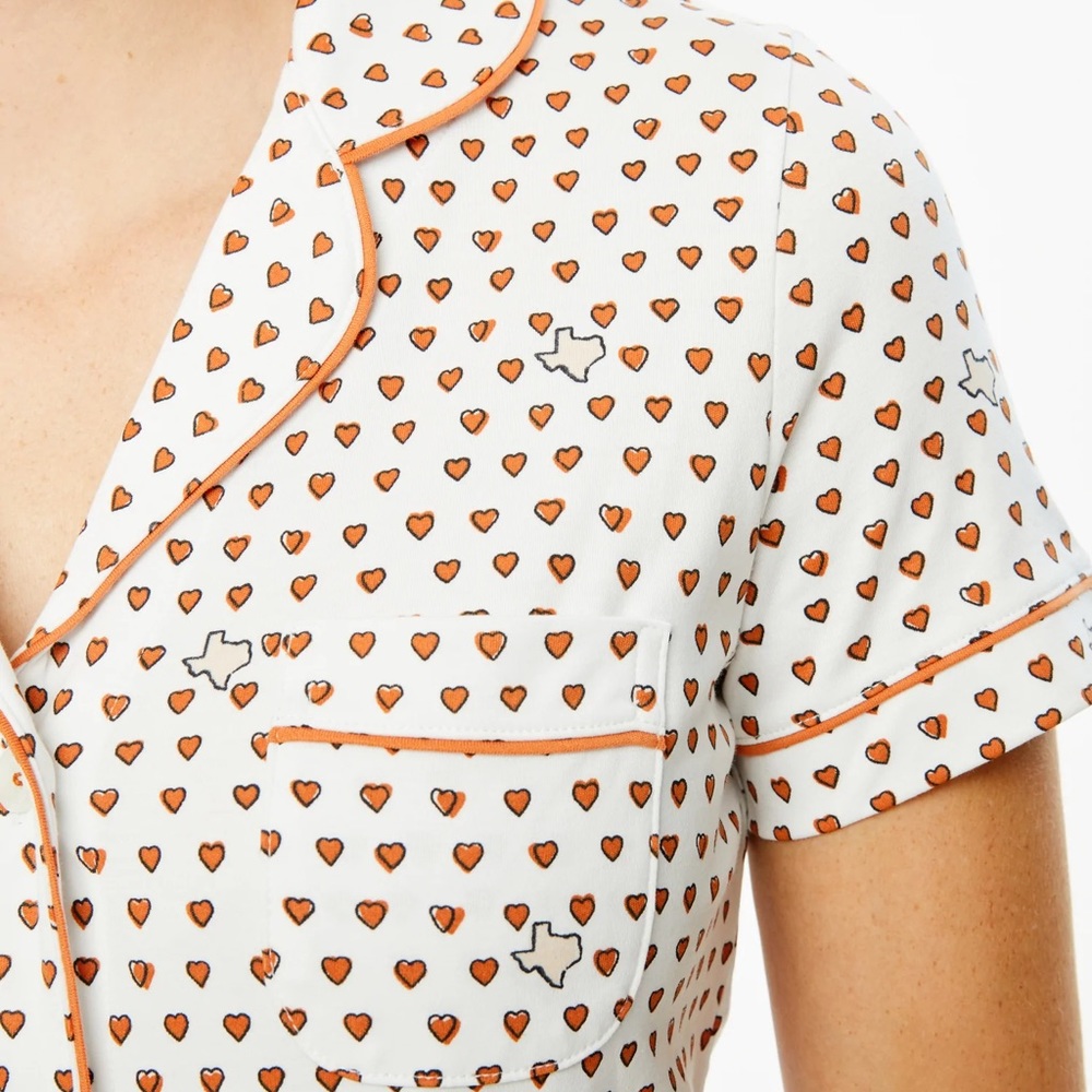 Roller Rabbit Texas Hearts Polo Pajama Set